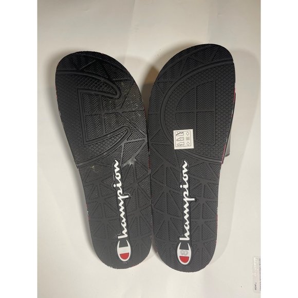 Champion Smile Slides, Smiley Face Sandals. Red/Black, Men\'s Size 12 main image 4